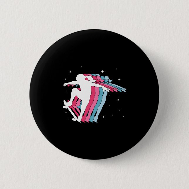Skater Girl Skateboarder Skateboarding Girls Gift  2 Inch Round Button (Front)