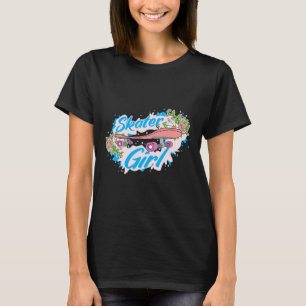 Skater Girl Skating Skateboarding T-Shirt