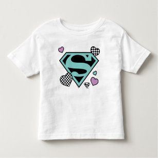Skater Girl Supergirl Hearts S-Shield Toddler T-shirt
