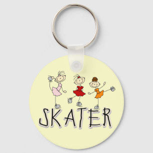 Skater Girl T-shirts and Gifts Keychain