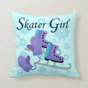 Skater Girl Throw Pillow