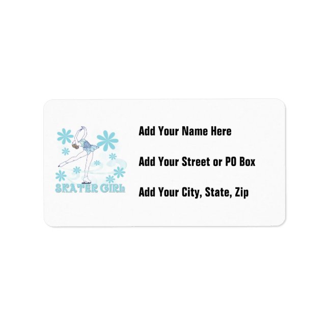 Skater Girl Tshirts and Gifts Label (Front)