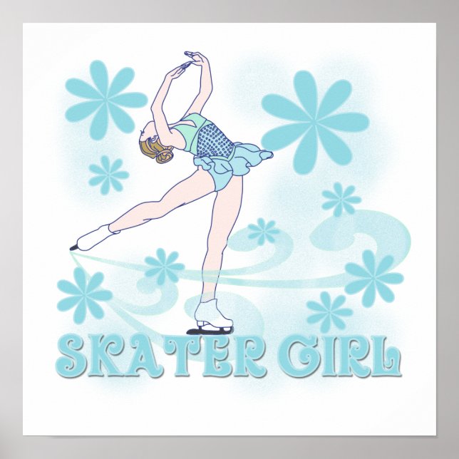 Skater Girl Tshirts and Gifts Poster (Front)
