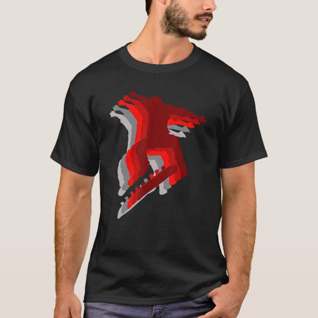 Skater Kick Trick Ollie Flip 3 T-Shirt (Front)