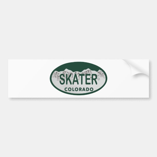 Skater license oval bumper sticker (Front)