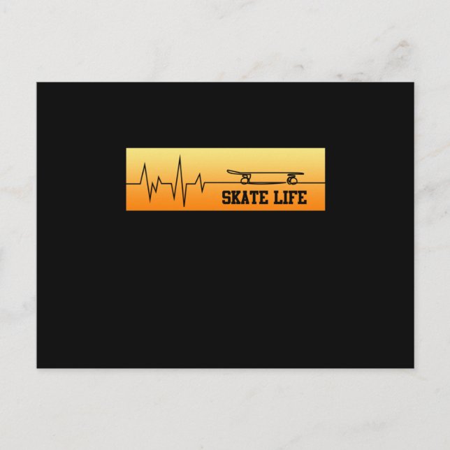 Skater Life Skateboarding Skateboarder Skateboard Invitation Postcard (Front)