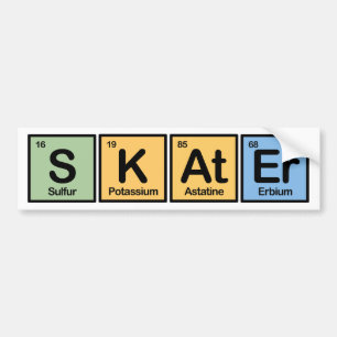 Skater made of Elements Bumper Sticker