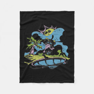 Skater Panther Under A Funky Sun - Retro Cartoon S Fleece Blanket