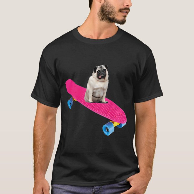 Skater Pug T-Shirt (Front)