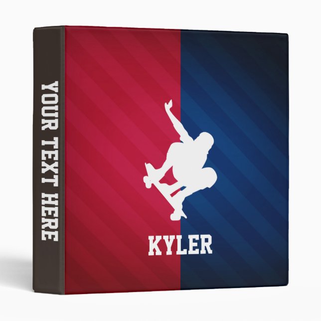 Skater; Red, White, and Blue Binder (Front/Spine)