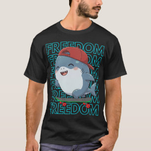 Skater Shark Freedom T-Shirt