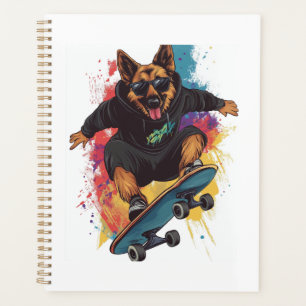 Skater Shepherd � Cool Skateboard Dog Planner