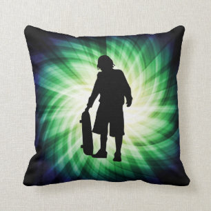 Skater; Skateboard Throw Pillow