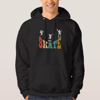Skater Skateboarder Retro Skateboard For Boys Hoodie