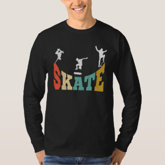 Skater Skateboarder Retro Skateboard For Boys T-Shirt