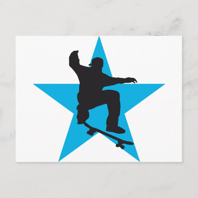 Skater Star C 2c Postcard (Front)