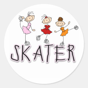 Skater T-shirts and Gifts Classic Round Sticker