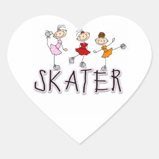 Skater T-shirts and Gifts Heart Sticker