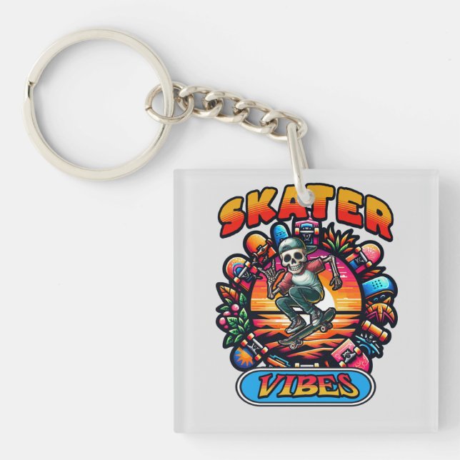 SKATER VIBES! KEYCHAIN (Front)