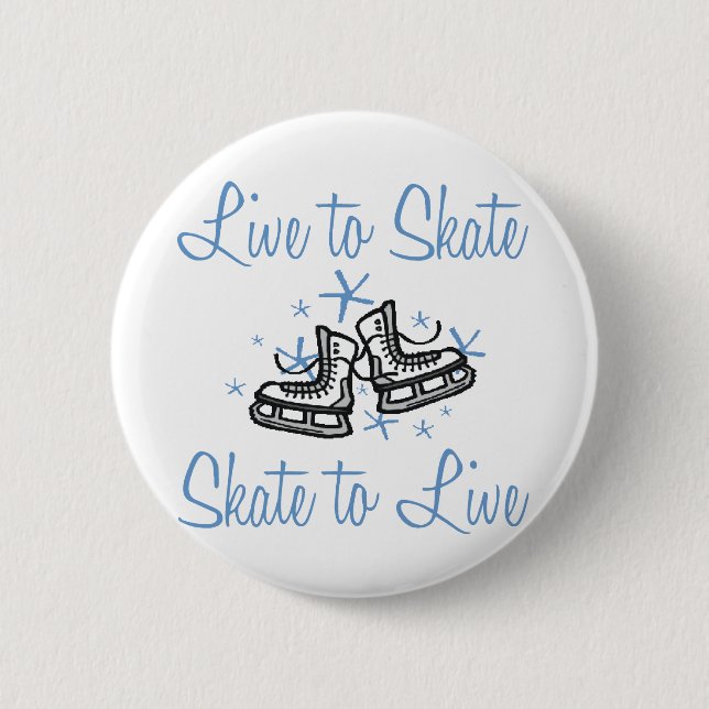 SkaterChick Live to Skate 2 Inch Round Button (Front)