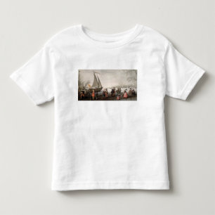 Skaters and a golf party on the ice toddler t-shirt