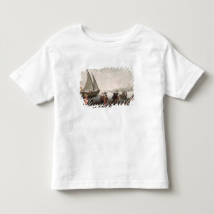 Skaters and a golf party on the ice toddler t-shirt