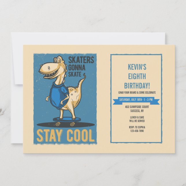 Skaters Gonna Skate Invitation (Front)