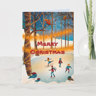 SKATER'S POND CHRISTMAS CARD