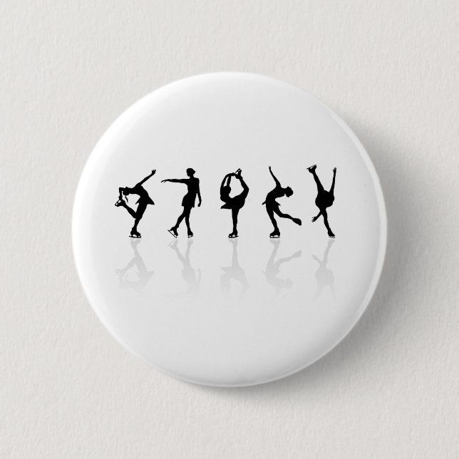 Skaters & Reflections 2 Inch Round Button (Front)