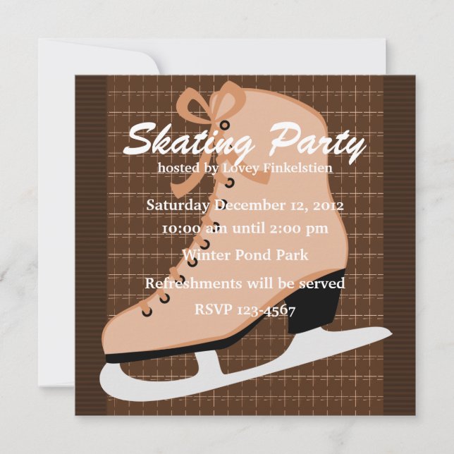 Skates and Tweed Invitation (Front)