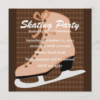 Skates and Tweed Invitation