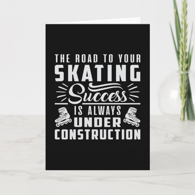 Skates Inline Skating Skating Inliner Funny Gift Card (Front)