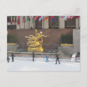 SKATING AT THE ROCK POSTCARD