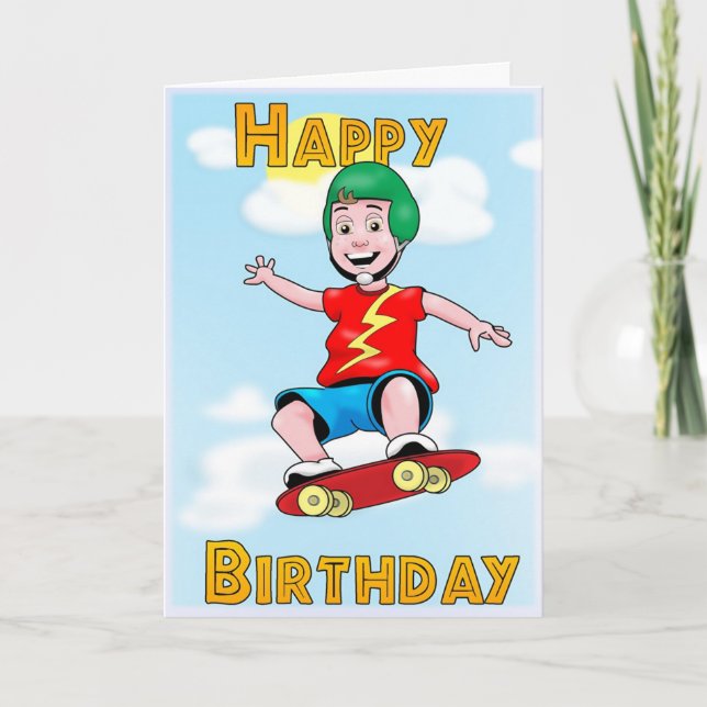 Skating Birthday Card (Front)