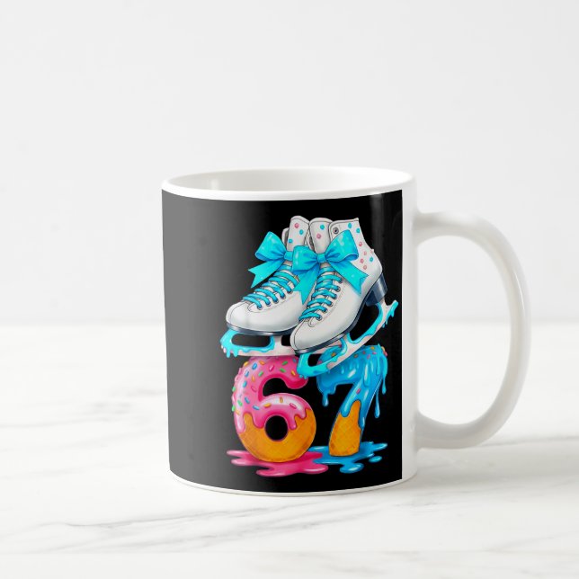 Skating Ice Cream Drip Number 67 Player 67th Birth Coffee Mug (Right)