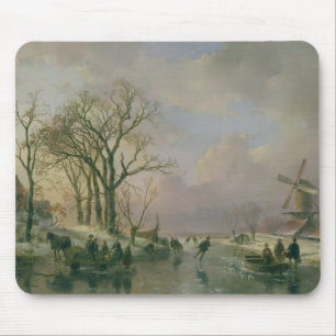 Skating in Holland Mouse Pad