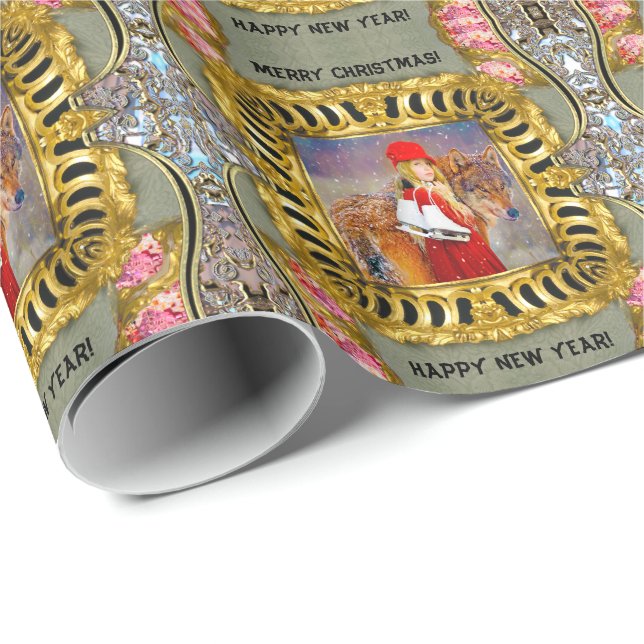 Skating in the wild on Christmas Morning Wrapping Paper (Roll Corner)