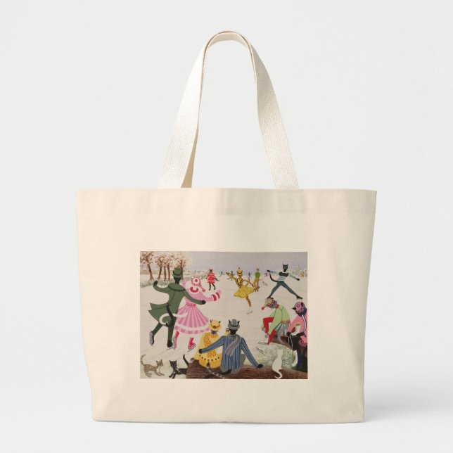 Skating on Thin Ice Large Tote Bag (Front)