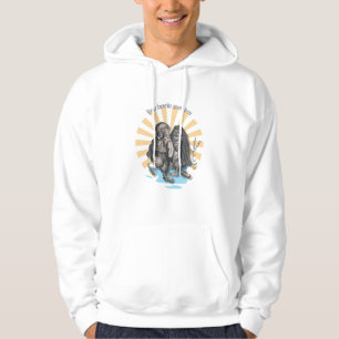 Skating Owls Retro Style Nostalgic Design Hoodie