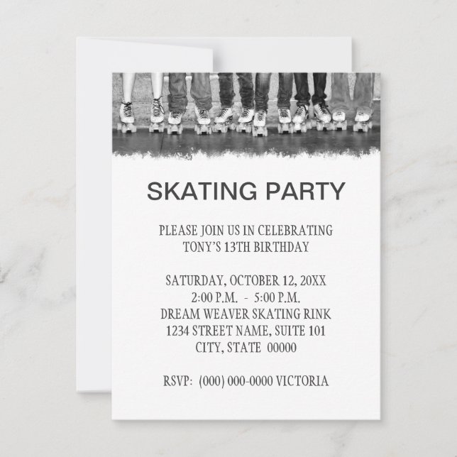 Skating Party Invitations (Front)