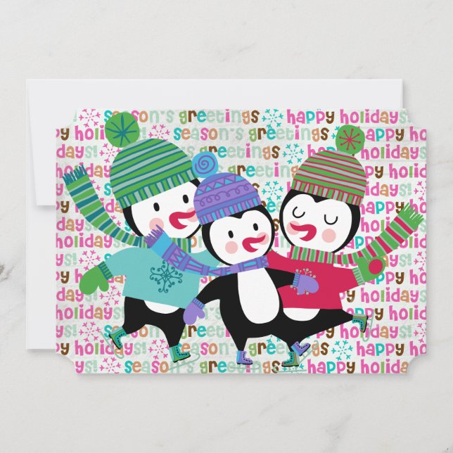 Skating Penguins Christmas Holiday (Front)