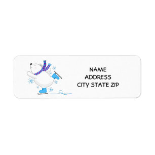 **SKATING POLAR BEAR** RETURN ADDRESS LABEL