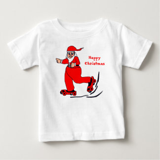 Skating Santa Baby T-Shirt