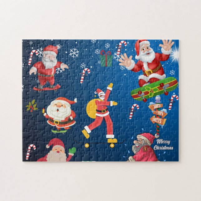 Skating Santa Jigsaw Puzzle (Horizontal)