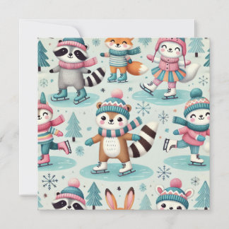 Skating Season Christmas Greeting Card