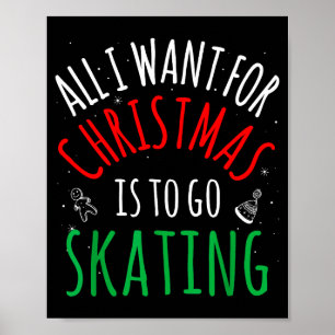 Skating Skate - Group Matching Family Christmas Fu Poster