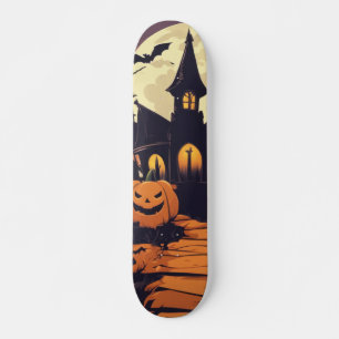 Skating Vampire And Pumpkin House Skateboard