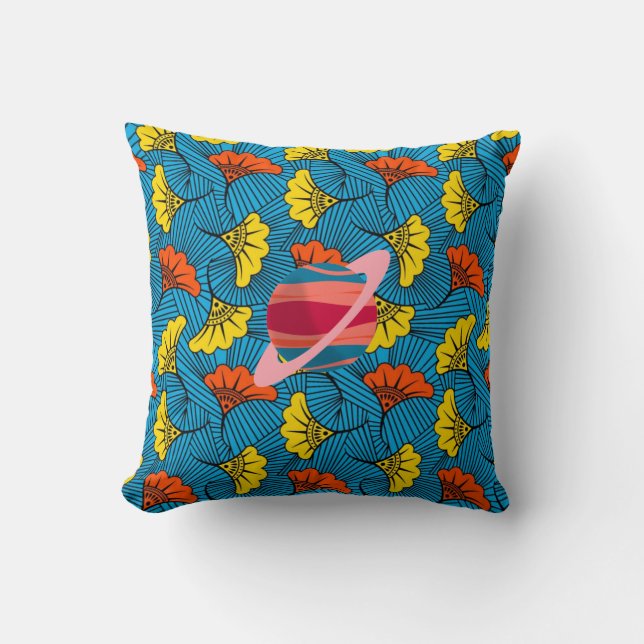 SKAYMARTS | African Prints Globe Throw Pillow (Front)