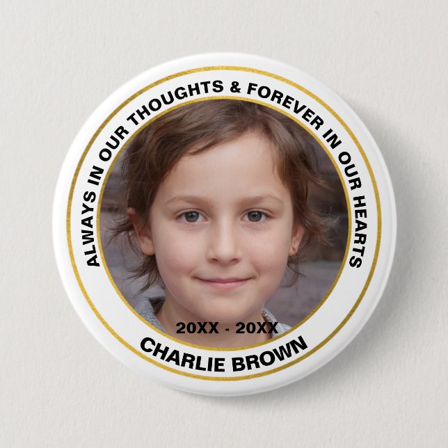 Skaymarts | Always in Our Thought & Hearts 3 Inch Round Button (Front)