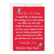 Skaymarts | Baby Shower Thank You Card